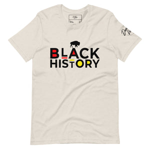 Bflo Black History Text Unisex t-shirt