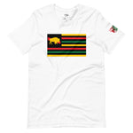 Load image into Gallery viewer, Juneteenth Buffalo Flag Unisex T-shirt
